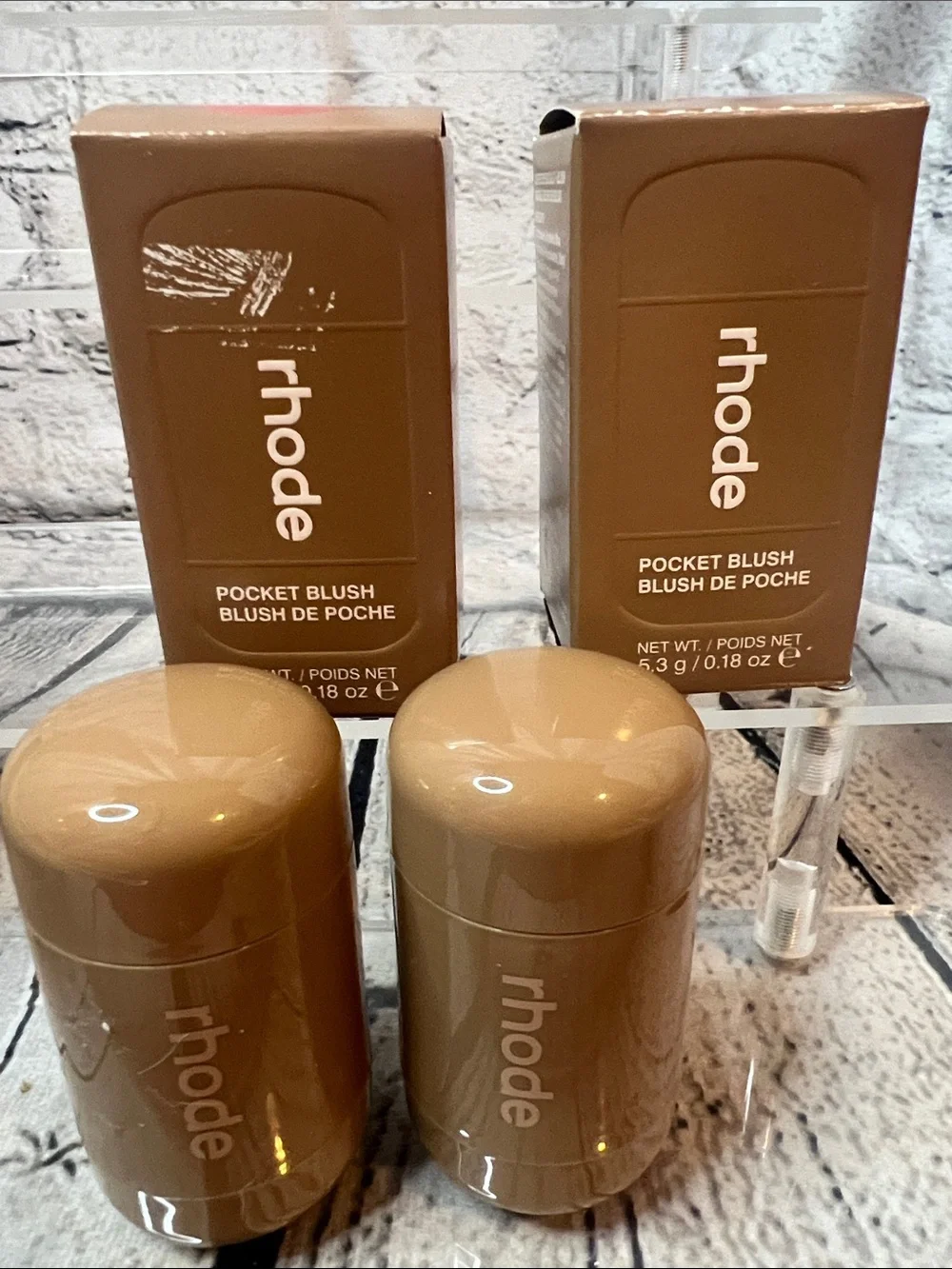 RHODE BUNDLE-Rhode Face & Skincare- 2 Pocket Blushes, Eye Prep & 3 Lip Tints
